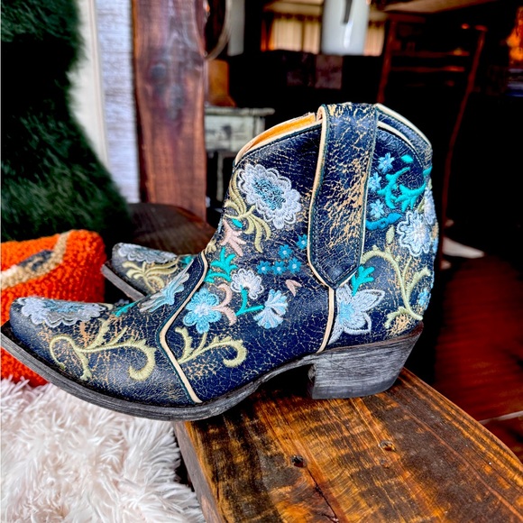 Old Gringo Navy Blue Floral bootie - Picture 8 of 8